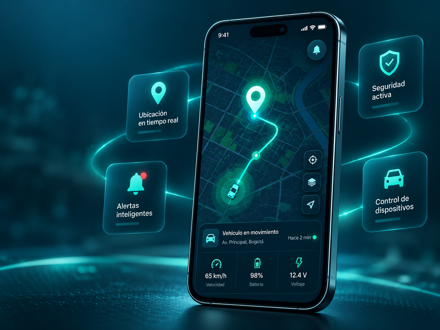 Aplicación móvil Servicam con rastreo GPS y alertas inteligentes